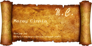 Mezey Cinnia névjegykártya